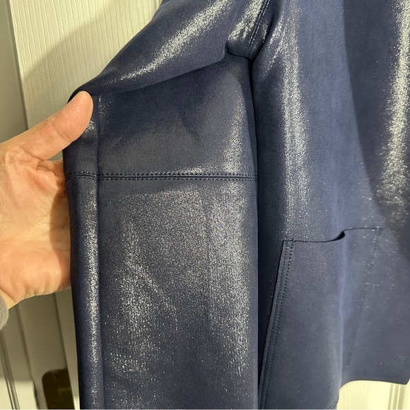 Conbipel open front jacket, navy, sparkly, sz 44 (M-L), new, Italy - Picture 8 of 14